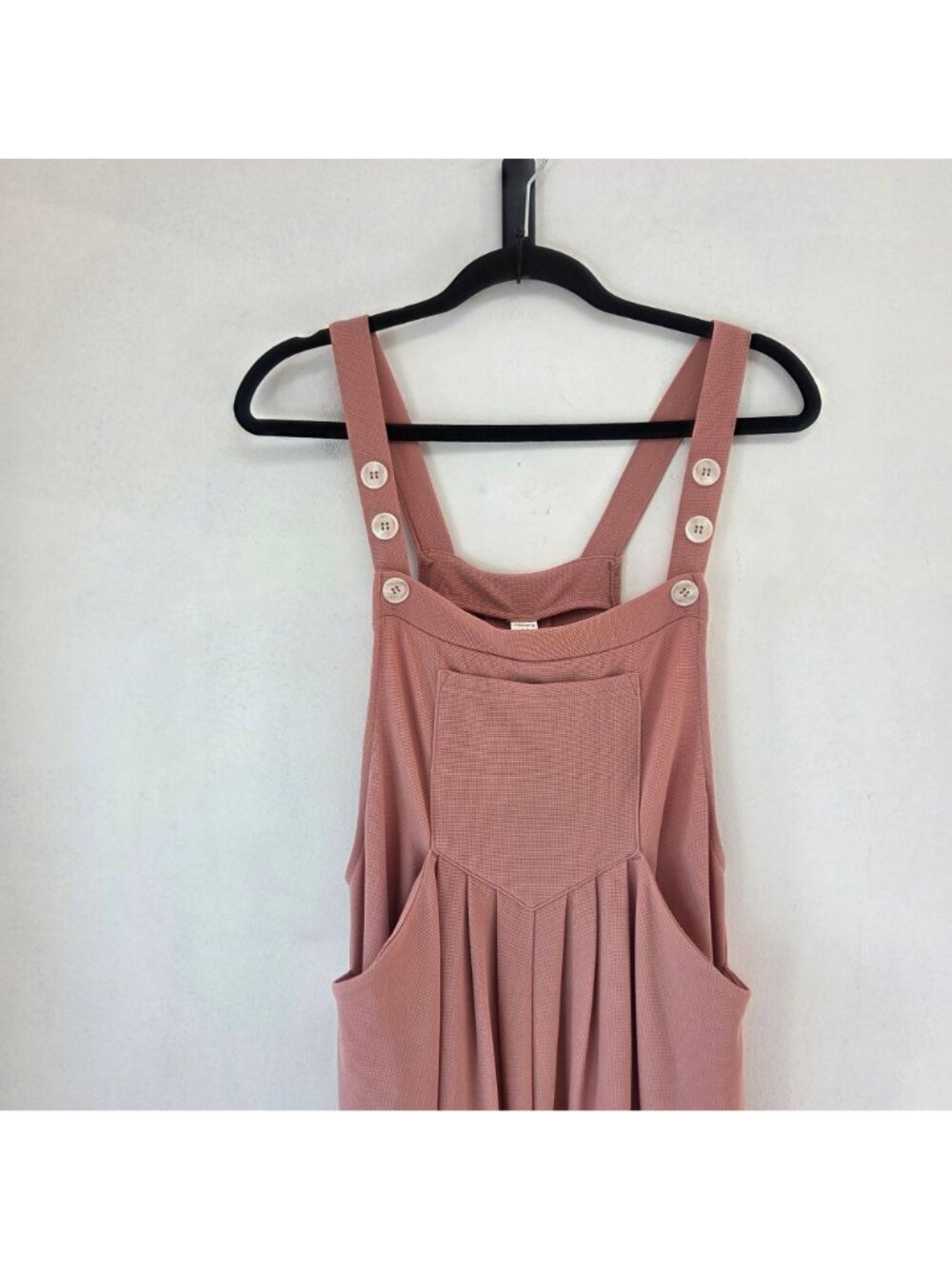 NWOT Halara Rose Pink Pockets Waffle Casual Jogger Overalls Jumpsuit Size M - Picture 5 of 10